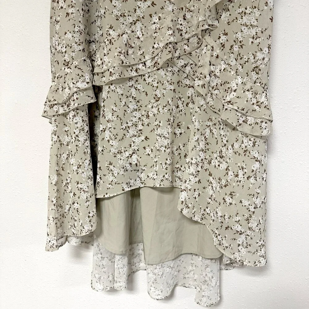 WAYF Morgana Tiered Ruffle Midi Dress - Picture 4 of 11